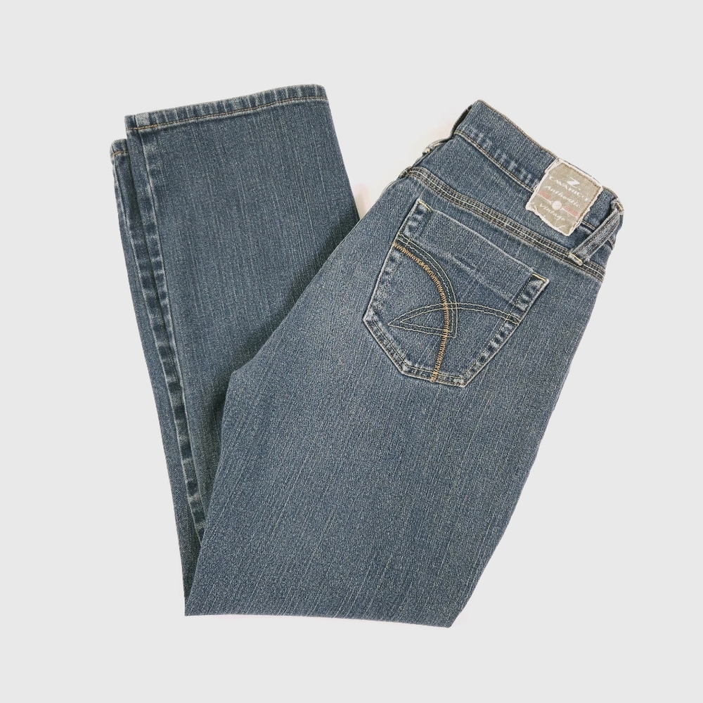 Z. Cavaricci Vintage Y2K Blue Denim Series Embroidered Low Rise Women's Size 8